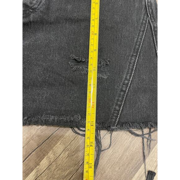 Free People | We The Free Black Denim Mini Skirt - Size: 25 - Picture 7 of 7